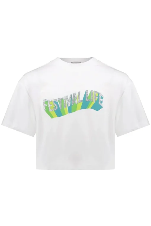 Geisha T-shirts & Polo's^Meisjes top ecru