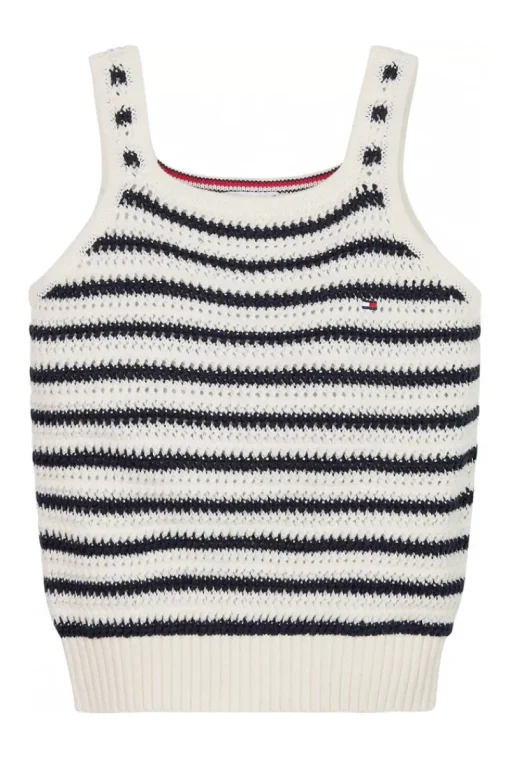 Tommy Hilfiger T-shirts & Polo's^Meisjes top ecru