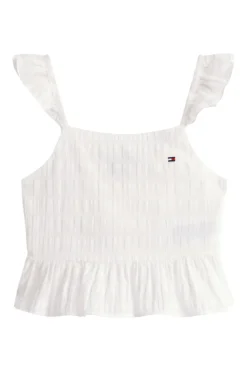 Tommy Hilfiger T-shirts & Polo's^Meisjes top wit