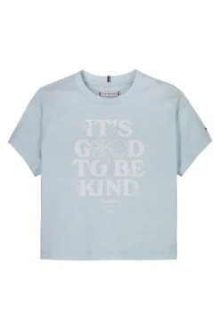 Tommy Hilfiger T-shirts & Polo's^Meisjes t-shirt korte mouw blauw