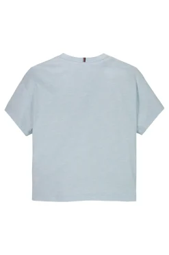 Tommy Hilfiger T-shirts & Polo's^Meisjes t-shirt korte mouw blauw