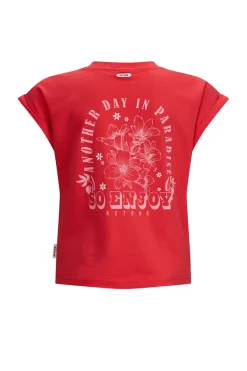 Retour Denim de Luxe T-shirts & Polo's^Meisjes t-shirt korte mouw rood