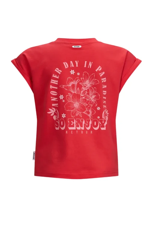 Retour Denim de Luxe T-shirts & Polo's^Meisjes t-shirt korte mouw rood
