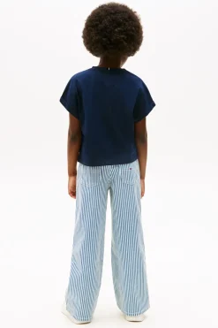 Tommy Hilfiger T-shirts & Polo's^Meisjes t-shirt korte mouw blauw