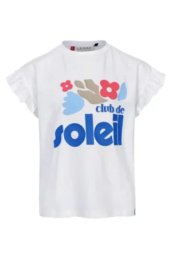 LOOXS LITTLE T-shirts & Polo's^Meisjes t-shirt korte mouw wit