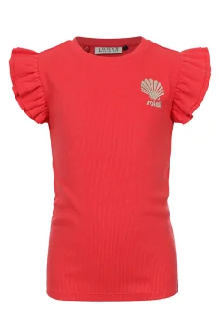LOOXS LITTLE T-shirts & Polo's^Meisjes t-shirt korte mouw rood