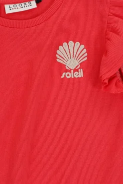 LOOXS LITTLE T-shirts & Polo's^Meisjes t-shirt korte mouw rood