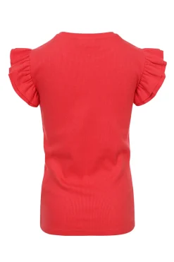LOOXS LITTLE T-shirts & Polo's^Meisjes t-shirt korte mouw rood