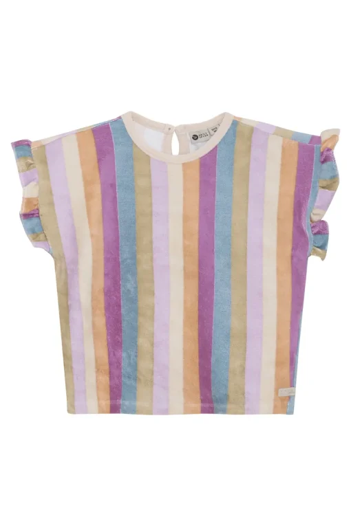 Daily7 T-shirts & Polo's^Meisjes t-shirt korte mouw paars