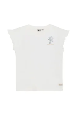 Daily7 T-shirts & Polo's^Meisjes t-shirt korte mouw ecru