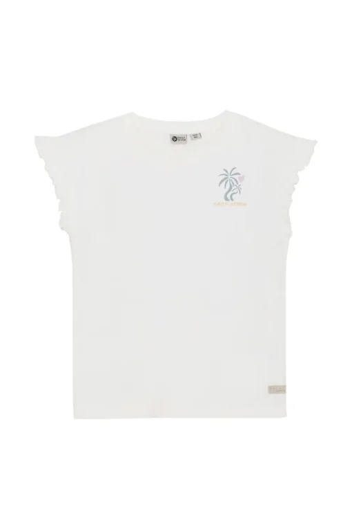 Daily7 T-shirts & Polo's^Meisjes t-shirt korte mouw ecru