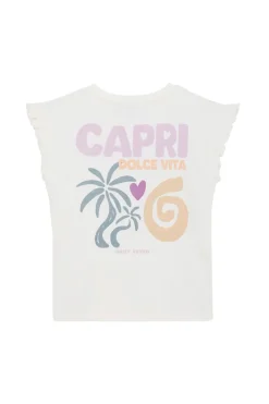 Daily7 T-shirts & Polo's^Meisjes t-shirt korte mouw ecru