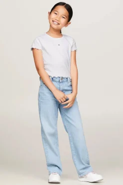 Tommy Hilfiger T-shirts & Polo's^Meisjes t-shirt korte mouw wit