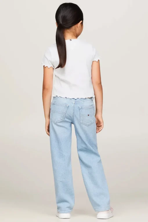 Tommy Hilfiger T-shirts & Polo's^Meisjes t-shirt korte mouw wit