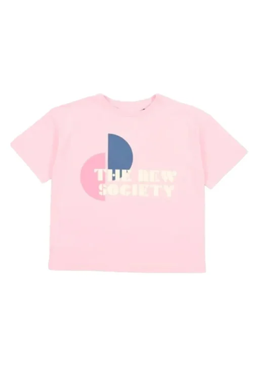 The New Society T-shirts & Polo's^Meisjes t-shirt korte mouw rose