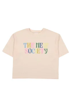 The New Society T-shirts & Polo's^Meisjes t-shirt korte mouw rose
