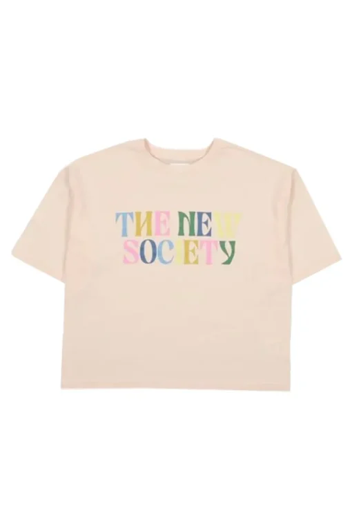 The New Society T-shirts & Polo's^Meisjes t-shirt korte mouw rose