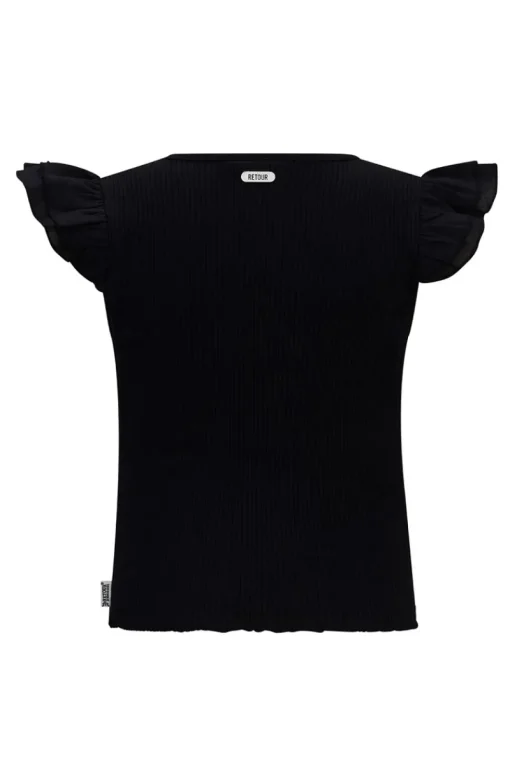 Retour Denim de Luxe T-shirts & Polo's^Meisjes t-shirt korte mouw zwart