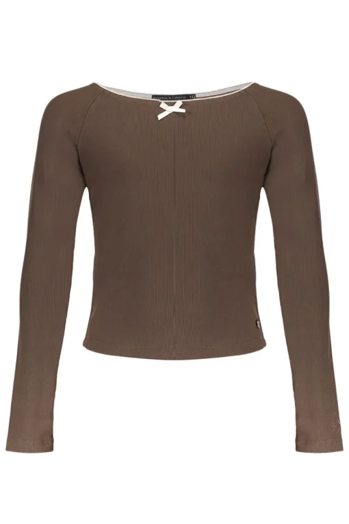 Frankie & Liberty T-shirts & Polo's^Meisjes t-shirt lange mouw bruin