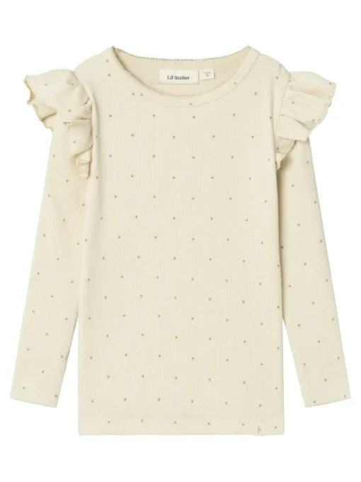LIL&qout; ATELIER T-shirts & Polo's^Meisjes t-shirt lange mouw bruin