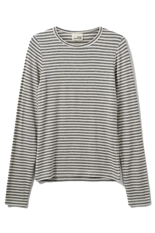 Sofie Schnoor T-shirts & Polo's^Meisjes t-shirt lange mouw grijs
