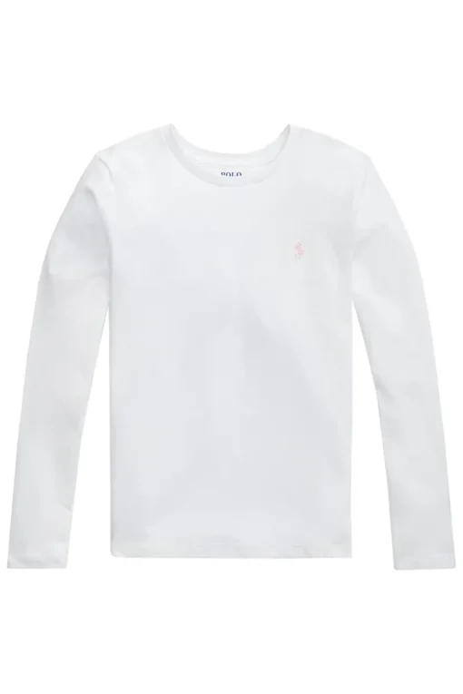 Polo Ralph Lauren T-shirts & Polo's^Meisjes t-shirt lange mouw wit