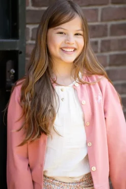 House Of Jamie Truien & Vesten^Meisjes vest rose
