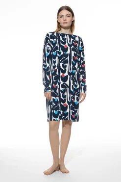 MEY Outlet^Nachtmode dames nachthemd   blauw
