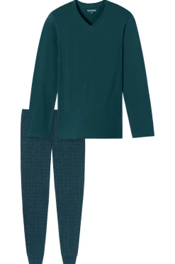 Schiesser Ondergoed & Nachtmode^Nachtmode heren pyjama blauw