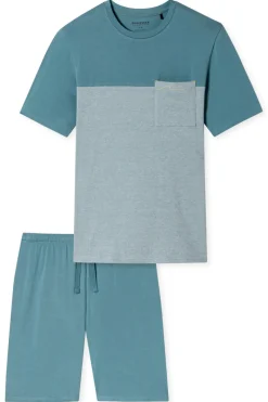 Schiesser Ondergoed & Nachtmode^Nachtmode heren pyjama blauw