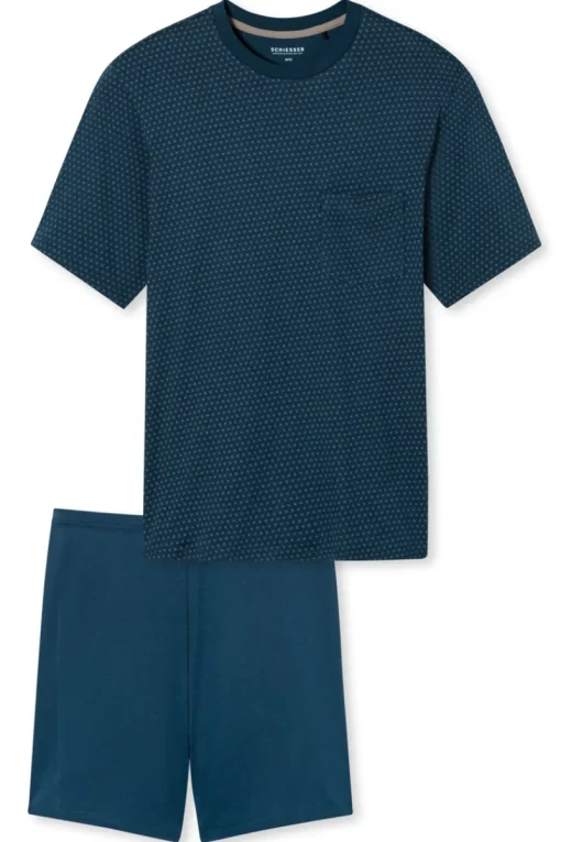 Schiesser Ondergoed & Nachtmode^Nachtmode heren pyjama blauw