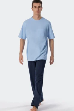 Schiesser Ondergoed & Nachtmode^Nachtmode heren pyjama blauw