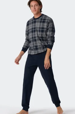 Schiesser Ondergoed & Nachtmode^Nachtmode heren pyjama blauw