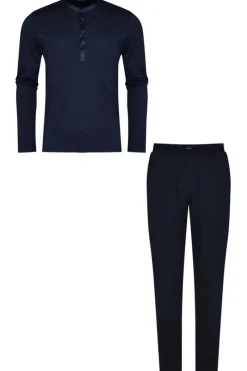 MEY Ondergoed & Nachtmode^Nachtmode heren pyjama blauw