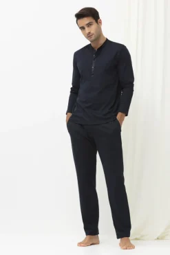 MEY Ondergoed & Nachtmode^Nachtmode heren pyjama blauw